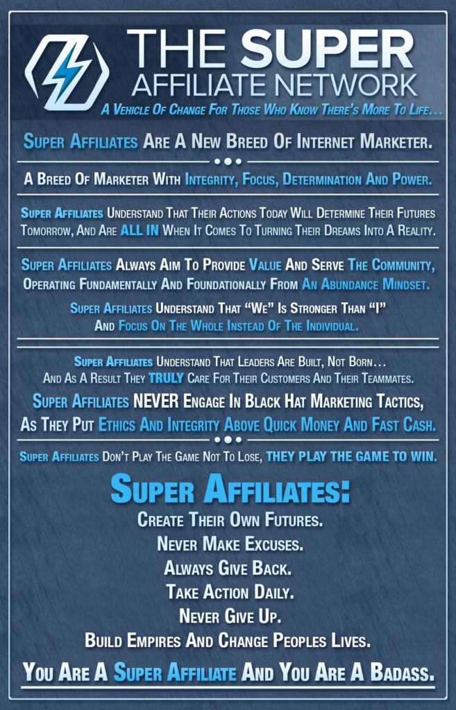 Super Affiliate Network Manifesto