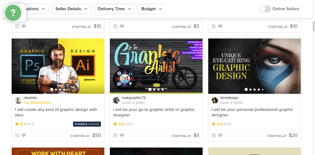 Fiverr Graphic design gig: Top 5 Fiverr gigs