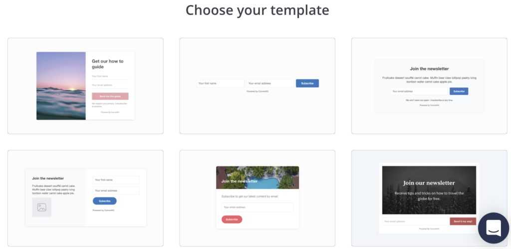 convertkit form template