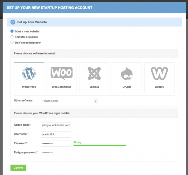 how to make an affiliate website with WordPress 1305 646x600 2 installing siteground
