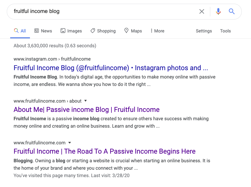 How to Improve Website Ranking In 8 Simple Steps Screen Shot 2020 04 08 at 6.55.46 PM fruitful income blog